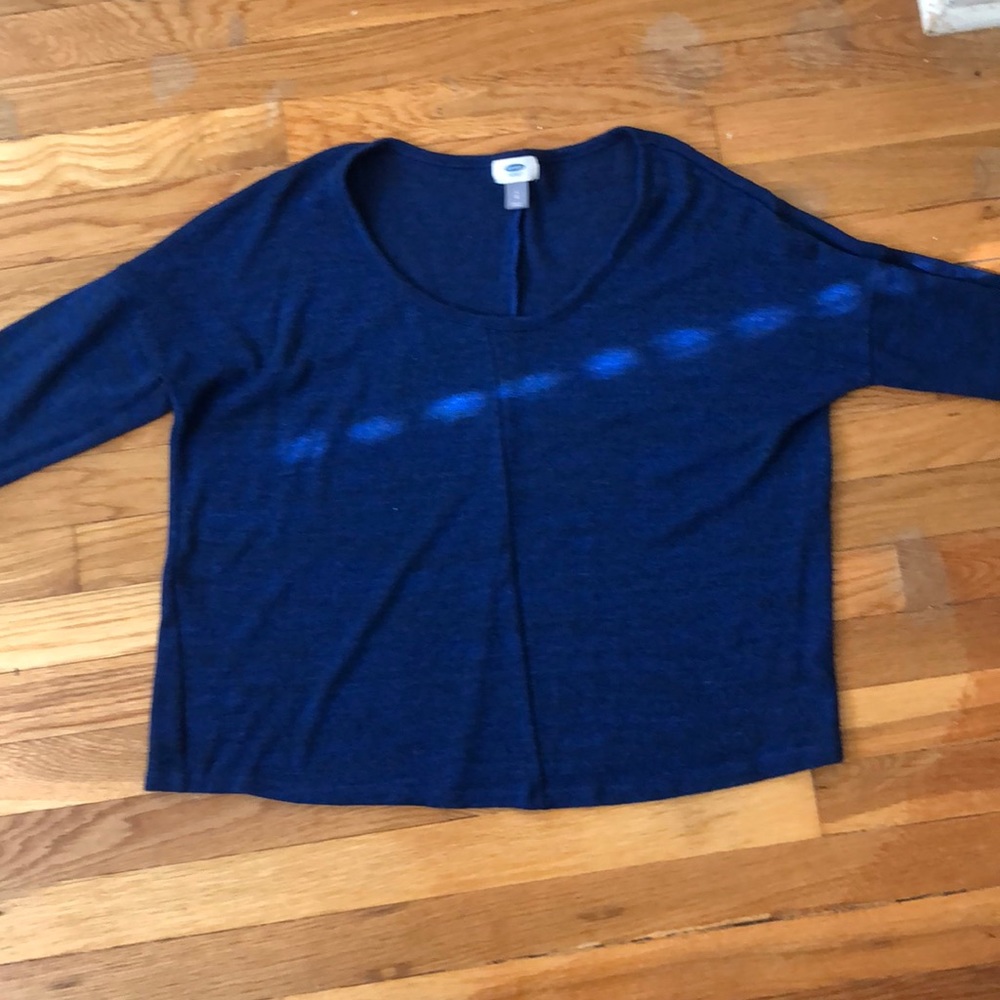Blue long sleeve sweater